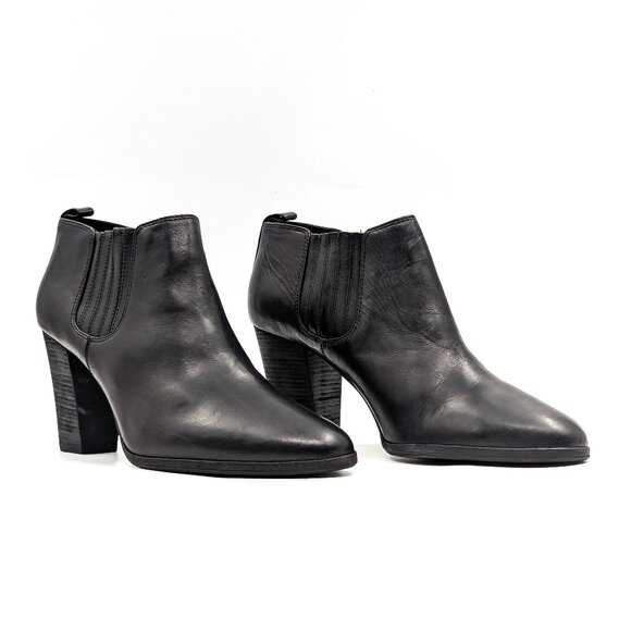 Michael Kors Women Black Leather Western Low Chelsea ankle boots size 11 - Picture 1 of 10